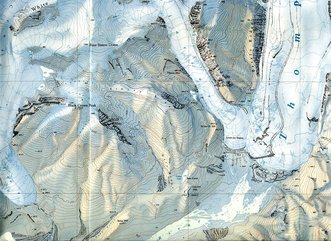 Topographic maps of the expedition area Topographic maps of the expedition area