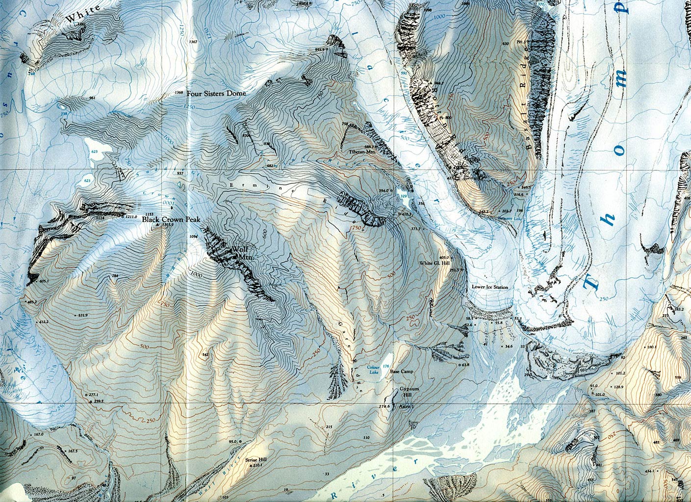 Topographic maps of the expedition area