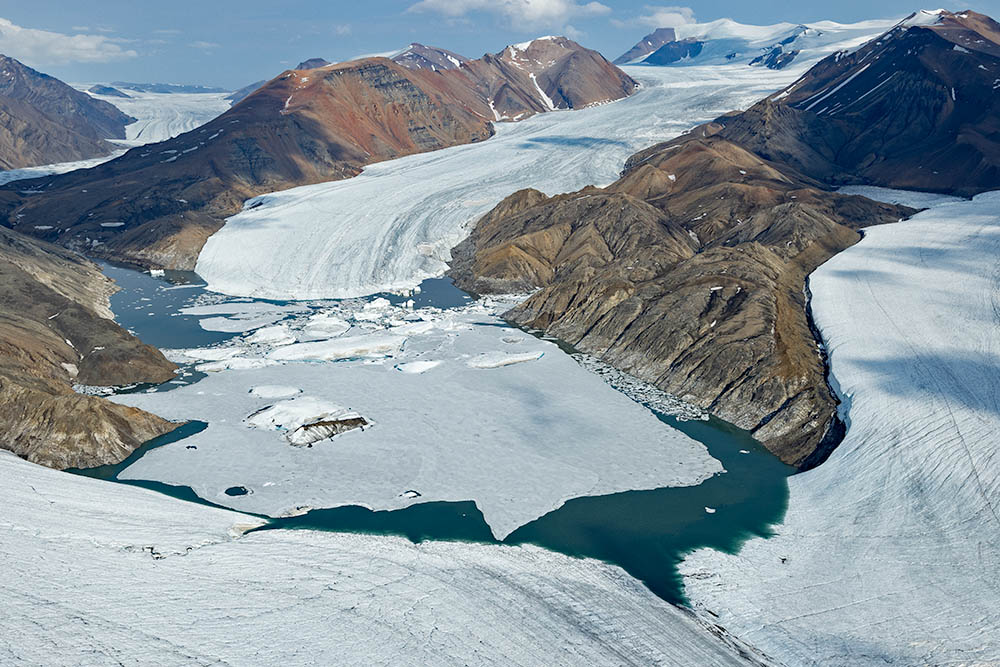 White und Thompson Glacier Wiederholungsaufnahmen 1977-2008-2022