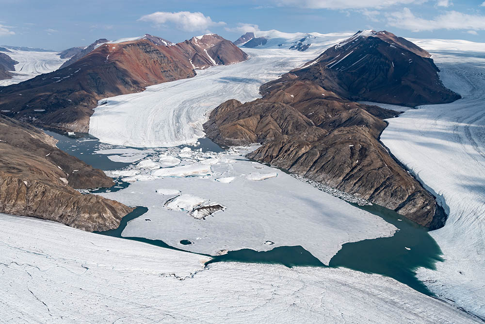 White und Thompson Glacier Wiederholungsaufnahmen 1977-2008-2022