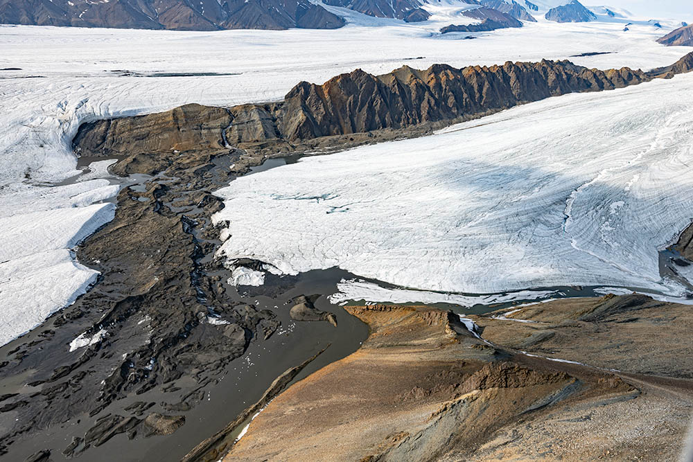 White und Thompson Glacier Wiederholungsaufnahmen 1977-2008-2022
