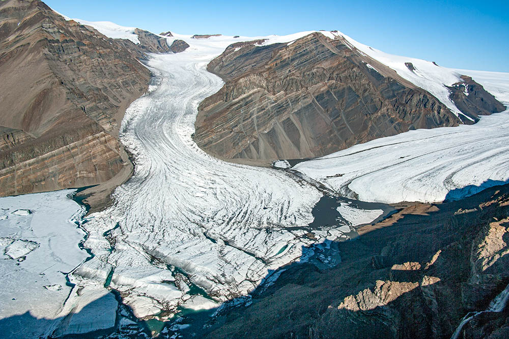 White und Thompson Glacier Wiederholungsaufnahmen 1977-2008-2022