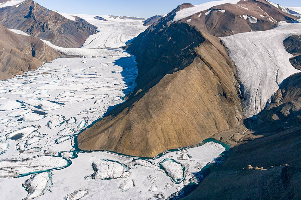 White und Thompson Glacier Wiederholungsaufnahmen 1977-2008-2022