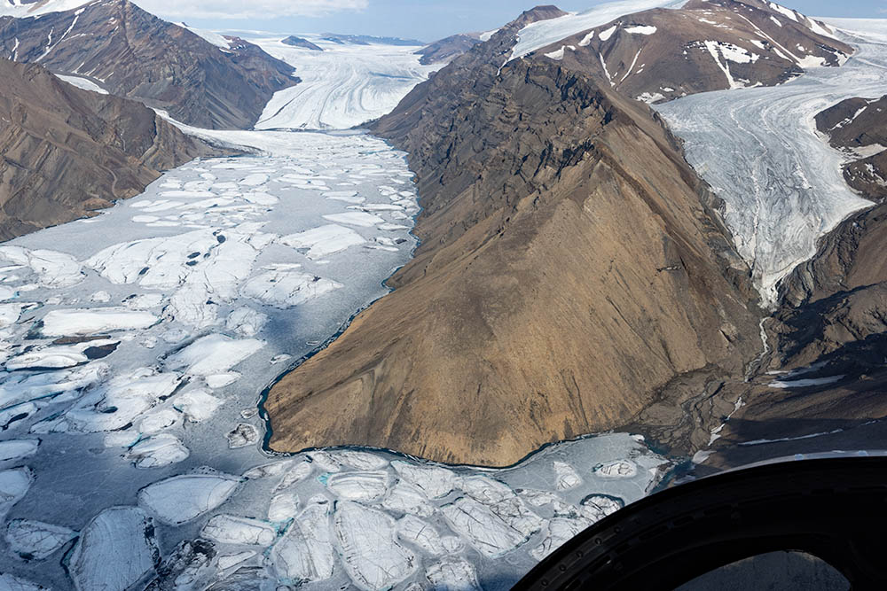 White und Thompson Glacier Wiederholungsaufnahmen 1977-2008-2022