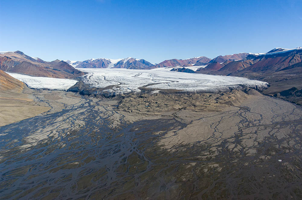 White und Thompson Glacier Wiederholungsaufnahmen 1977-2008-2022
