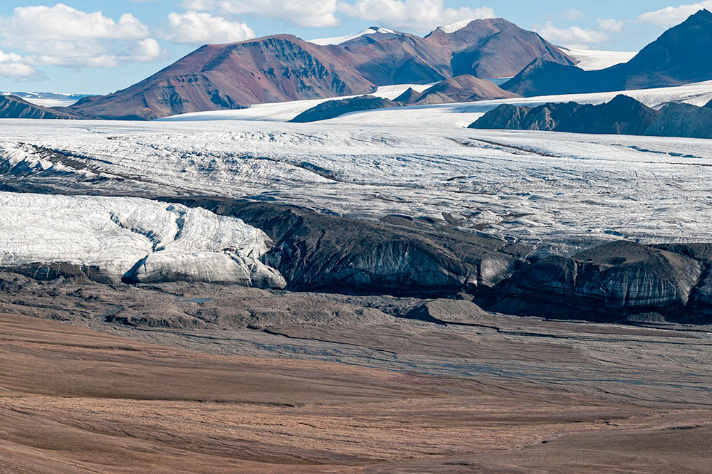 White und Thompson Glacier Wiederholungsaufnahmen 1977-2008-2022