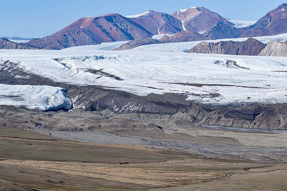 White und Thompson Glacier Wiederholungsaufnahmen 1977-2008-2022