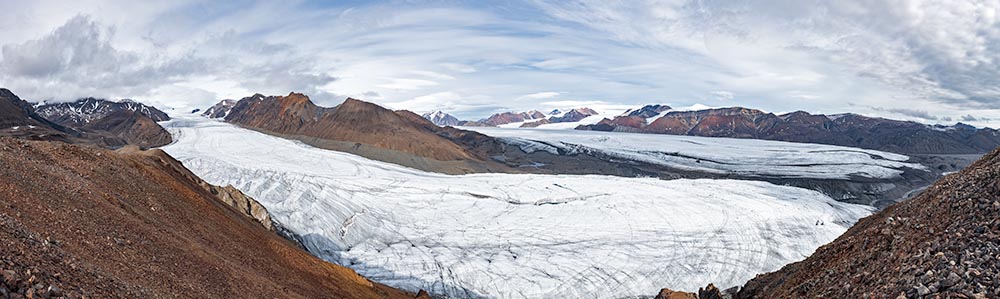 White und Thompson Glacier Wiederholungsaufnahmen 1977-2008-2022
