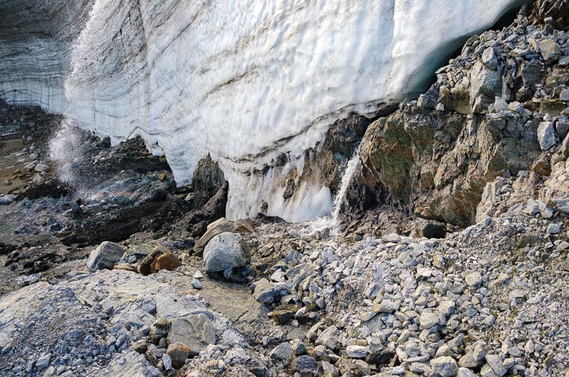 Fountain Glacier basal ice zone Fountain Glacier basal ice zone