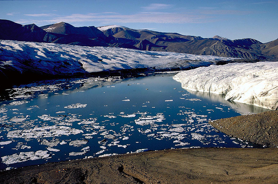 Ice and water