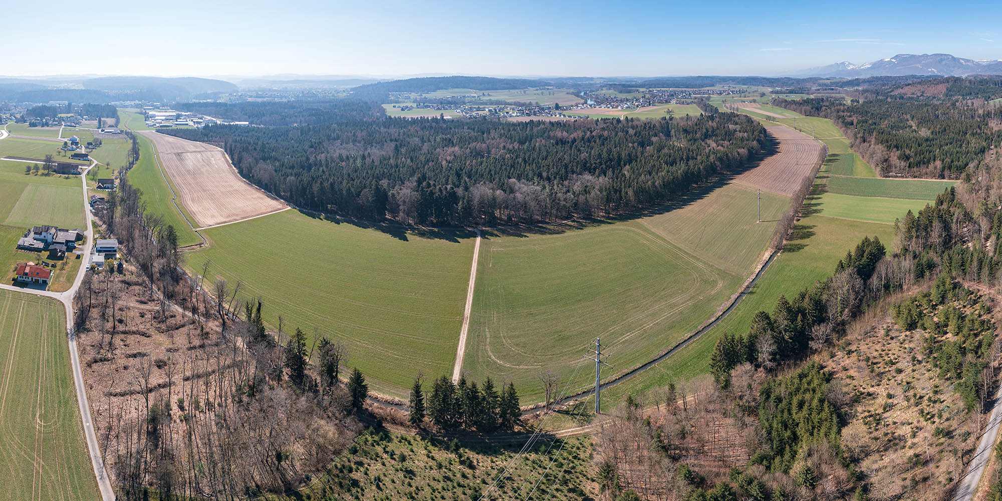 Schmelzwasserrinnen und Schotterterrassen