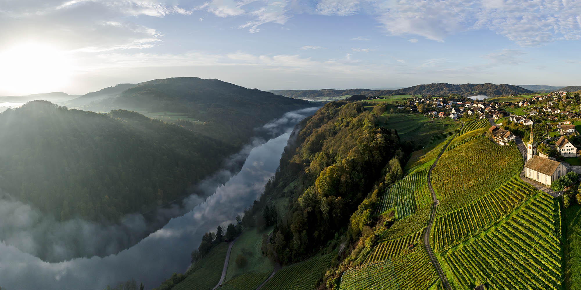 Schmelzwasserrinnen und Schotterterrassen