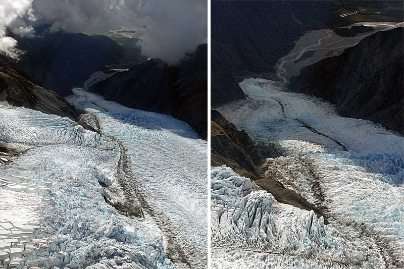 Franz Josef Glacier aerial photos