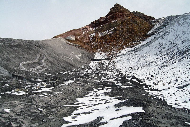 Glaciers on Ruapehu volcano