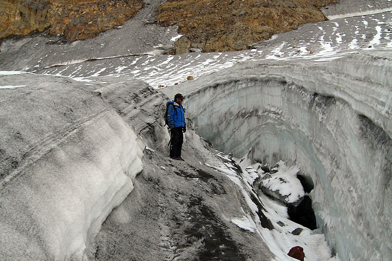 Glaciers on Ruapehu volcano