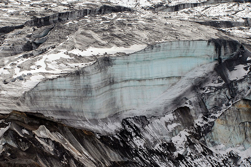 Glaciers on Ruapehu volcano