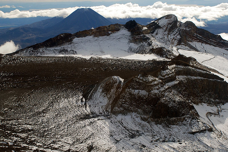 Glaciers on Ruapehu volcano