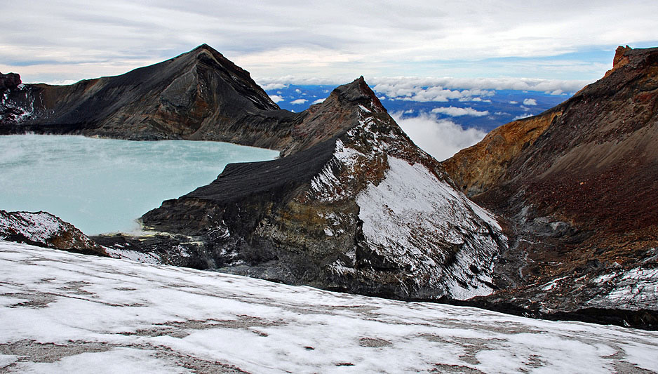 Glaciers on Ruapehu volcano