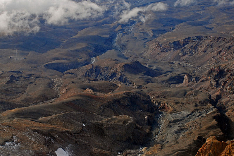 Glaciers on Ruapehu volcano