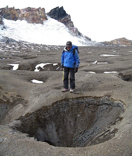 Glaciers on Ruapehu volcano