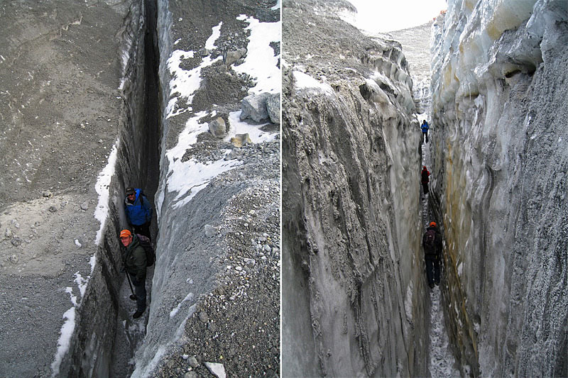 Glaciers on Ruapehu volcano