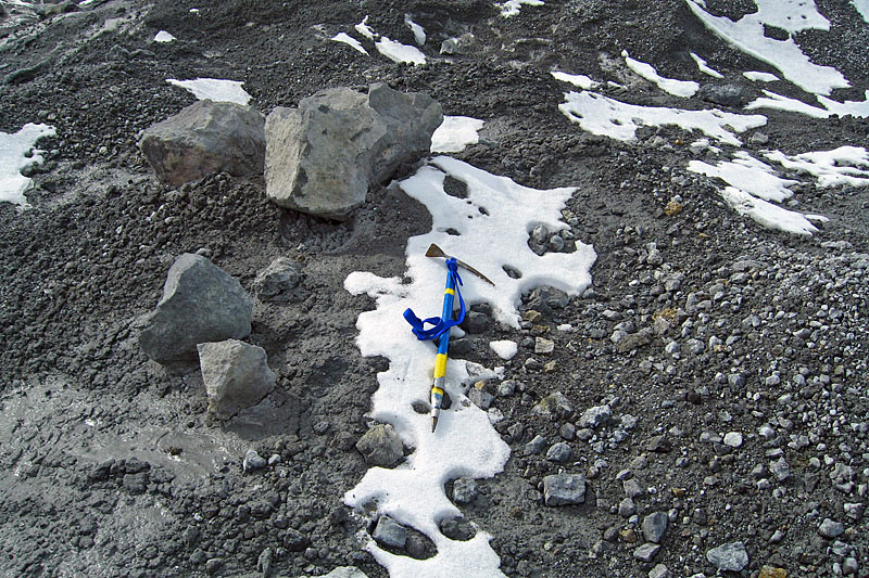 Glaciers on Ruapehu volcano