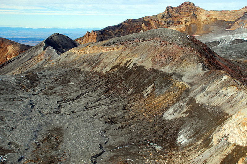 Glaciers on Ruapehu volcano