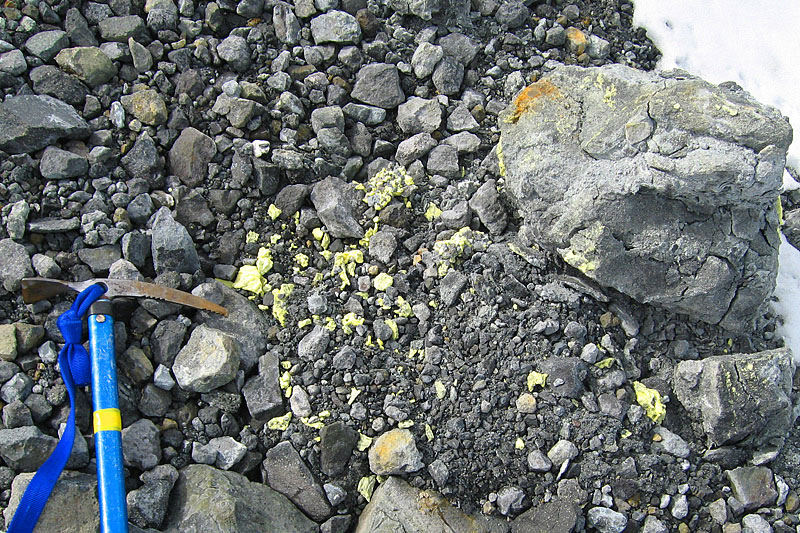 Glaciers on Ruapehu volcano