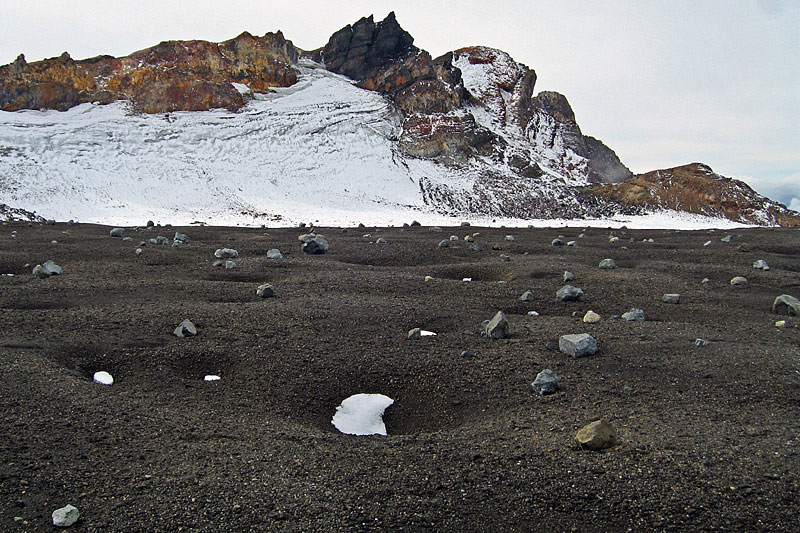 Glaciers on Ruapehu volcano