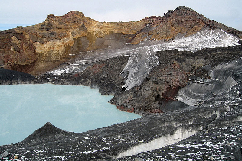 Glaciers on Ruapehu volcano