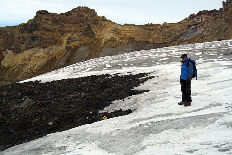 Glaciers on Ruapehu volcano