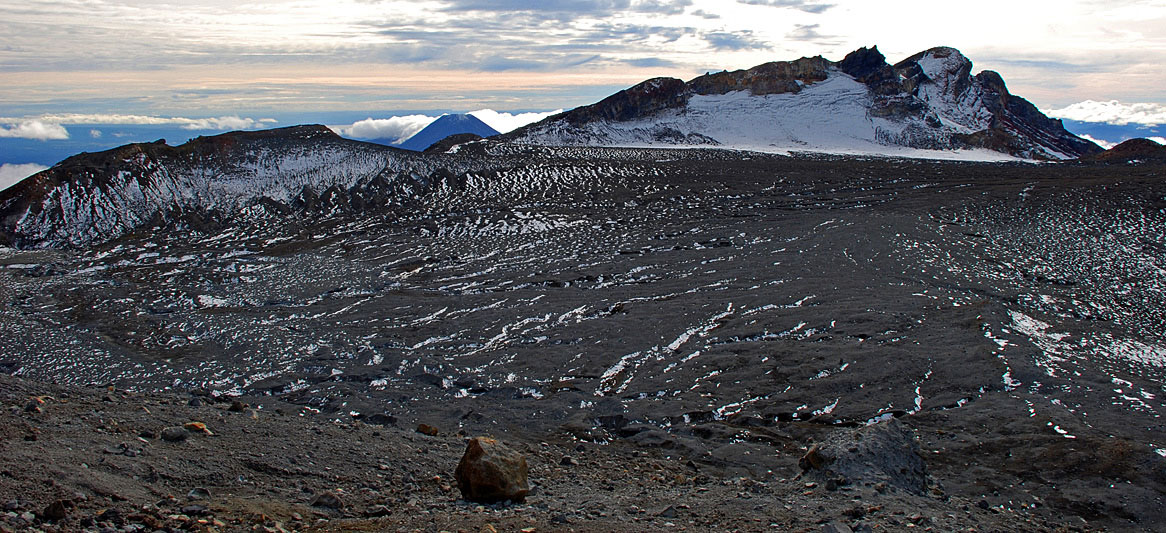 Glaciers on Ruapehu volcano