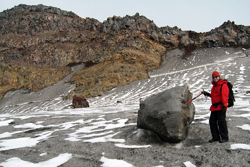 Glaciers on Ruapehu volcano