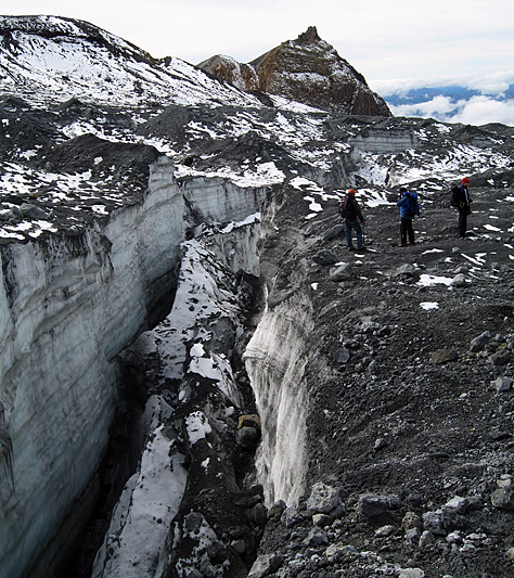 Glaciers on Ruapehu volcano