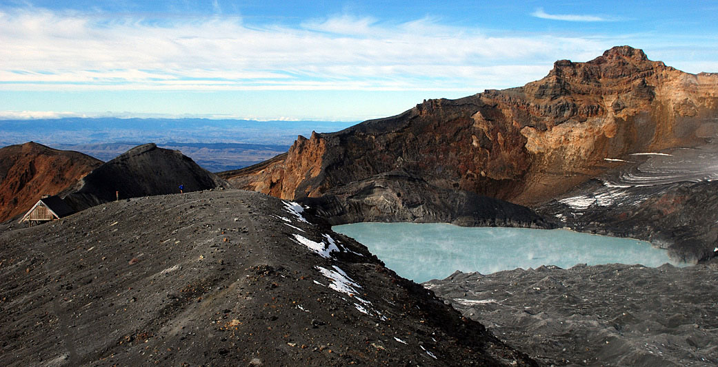 Glaciers on Ruapehu volcano