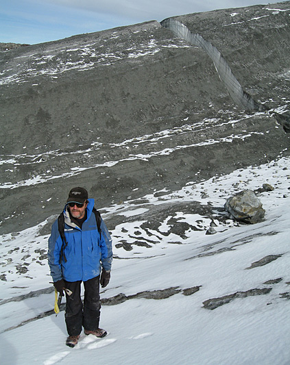 Glaciers on Ruapehu volcano