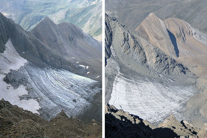 Glaciar de Gabietous, Gabarnie-Massiv, Frankreich Glaciar de Gabietous, Gabarnie-Massiv, Frankreich