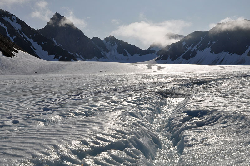 Austre Lovnbreen: the glacier surface