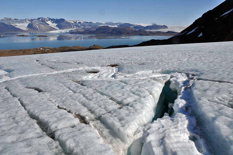 Austre Lovnbreen: the glacier surface