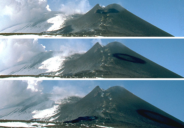 Universi di ghiaccio e di anelli sull'Etna: Foto e Video (23-25.2.2000)