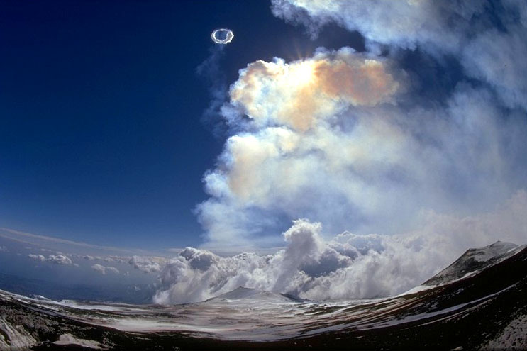 Universi di ghiaccio e di anelli sull'Etna: Foto e Video (23-25.2.2000)