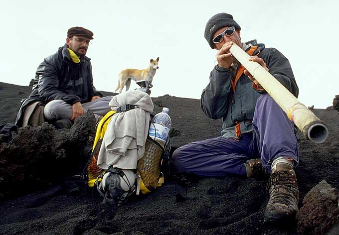 Lateral Eruption 2002: Ash and People