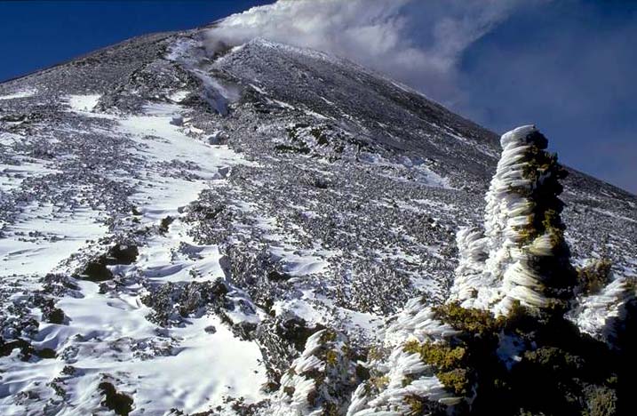 The lava flows below South East Cone: 4-9 April 1999