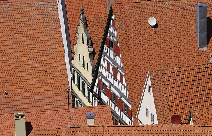 Ausblick auf Nrdlingen und den Metoritenkrater vom Kirchtum 'Daniel'