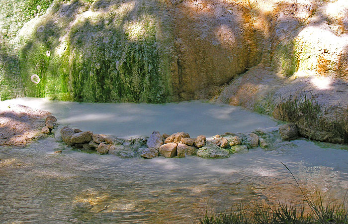 Travertine deposits of hot springs near Monte Amiata