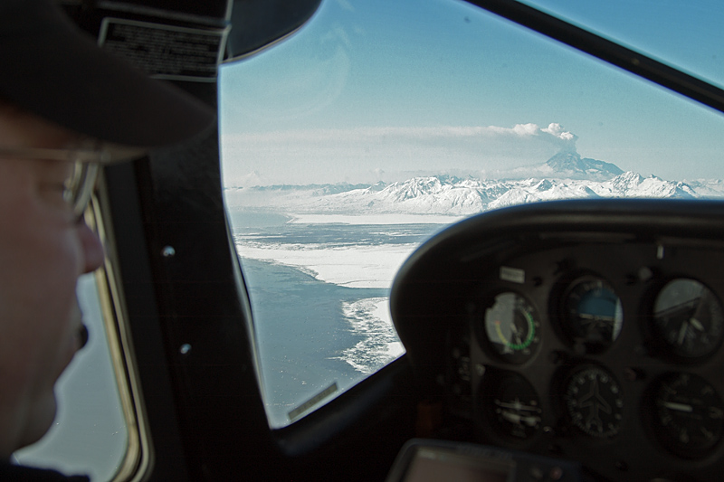 Aerial Photos of Redoubt Volcano in Eruption