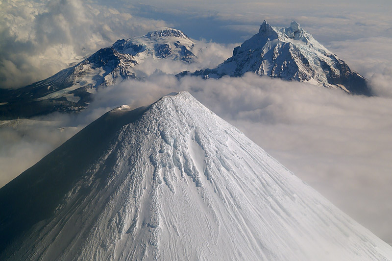 Shishaldin and Isanotski Volcanoes, Unimak Island Shishaldin and Isanotski Volcanoes, Unimak Island