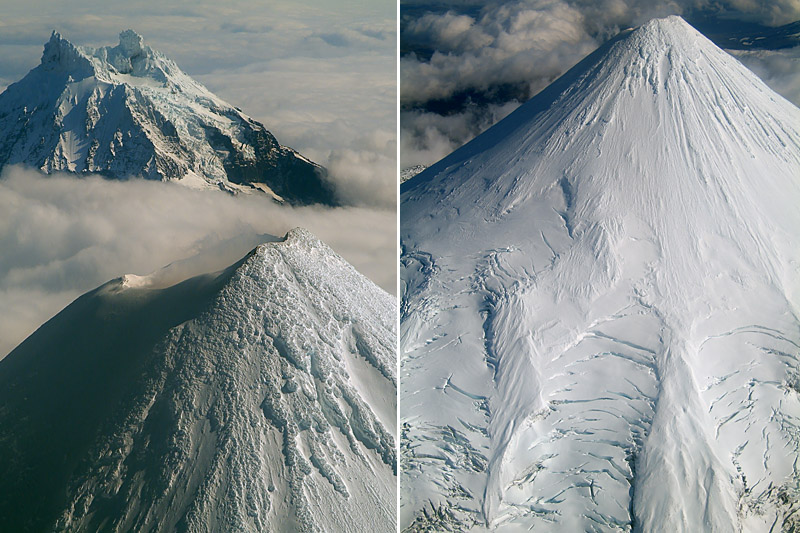 Shishaldin and Isanotski Volcanoes, Unimak Island Shishaldin and Isanotski Volcanoes, Unimak Island