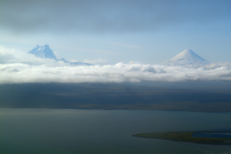 Shishaldin and Isanotski Volcanoes, Unimak Island Shishaldin and Isanotski Volcanoes, Unimak Island