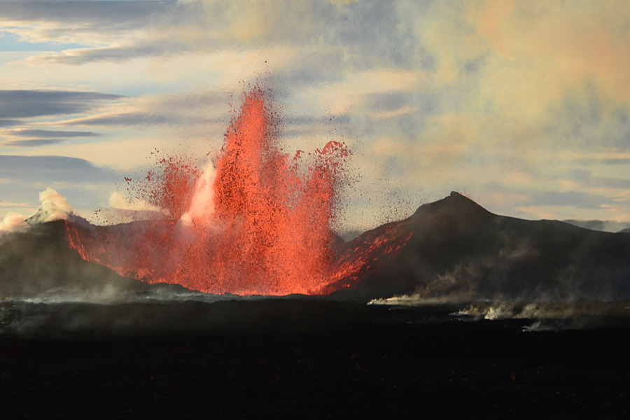 Bardarbunga-Eruption: Lavafontänen Bardarbunga-Eruption: Lavafontänen
